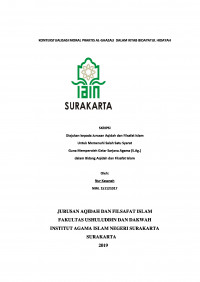 Kontekstualisasi Moral Praktis Al-Ghazali dalam Kitab Bidayatul Hidayah