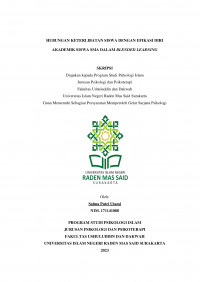 Hubungan Keterlibatan Siswa dengan Efikasi Diri Akademik Siswa dalam Blended Learning di SMA Muhammadiyah 2 Gemolong