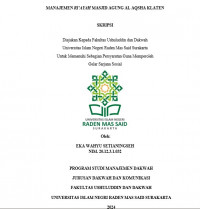 Manajemen Ri’ayah Masjid Agung Al Aqsha Klaten