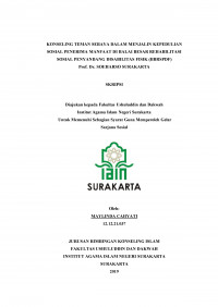 Konseling Teman Sebaya dalam Menjalin Kepedulian Sosial Penerima Manfaat di Balai Besar Rehabilitasi Sosial Penyandang Disabilitas Fisik (BBRSPDF) Prof. Dr. Soeharso Surakarta