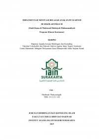 Implementasi Motivasi Belajar Anak Slow Learner di Sekolah Inklusi (Studi Kasus di Madrasah Ibtidaiyah Muhammadiyah Program Khusus Kartasura)