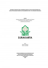 Dinamika Interaksi Sosial Penerima Manfaat di Balai Besar Rehabilitasi Sosial Penyandang Disabilitas Fisik (BBRSPDF) Prof. Dr. Soeharso Surakarta