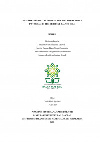 ANALISIS EFEKTIVITAS PROMOSI MELALUI SOSIAL MEDIA INSTAGRAM DI THE HERITAGE PALACE SOLO