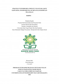 Strategi Customer Relations Pt. Nusantara Sakti Kartasura, Sukoharjo Dalam Menangani Komplain Pelanggan